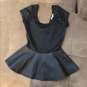 Peplum top black